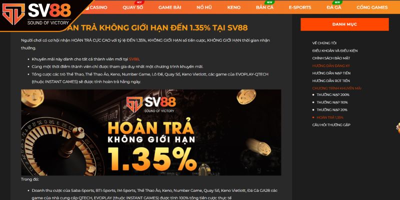 Hướng dẫn các bước nhận khuyến mãi SV88 về tài khoản